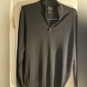 Jos A Banks Black zipper sweater